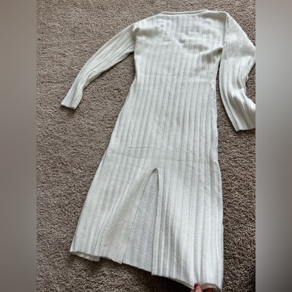 George White Long Sleeve Ribbed Dress - Picture 5 of 5